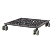 Indoor cast iron square plant trolley L