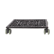 Indoor cast iron square plant trolley L