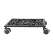 Indoor cast iron square plant trolley L