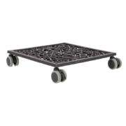 Indoor cast iron square plant trolley L