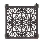 Indoor cast iron square plant trolley L