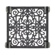 Indoor cast iron square plant trolley L