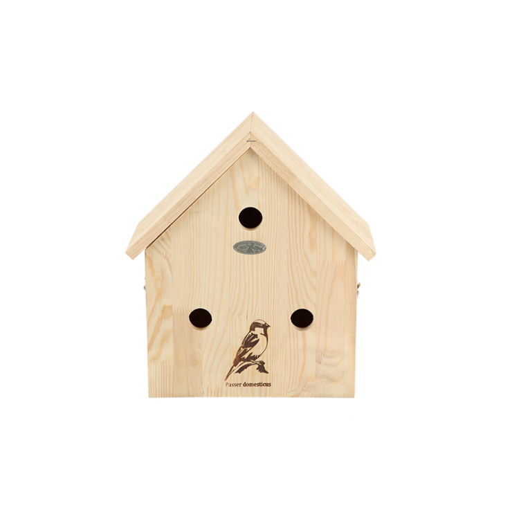 Spatzenvilla mit Silhouette