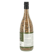 Bouteille de vin remplie de graines à saupoudrer