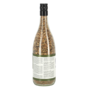 Bouteille de vin remplie de graines à saupoudrer