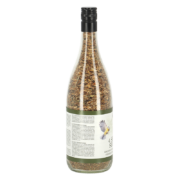 Bouteille de vin remplie de graines à saupoudrer
