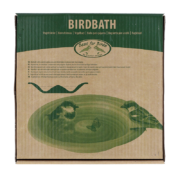 Bain d'oiseau gris en céramique