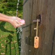 Nail brush on rope