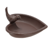 Bain d'oiseau cœur en fonte