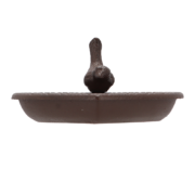 Bain d'oiseau cœur en fonte