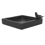 Square terrazzo bird bath
