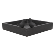 Square terrazzo bird bath