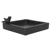 Square terrazzo bird bath