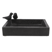 Square terrazzo bird bath
