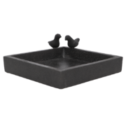 Square terrazzo bird bath