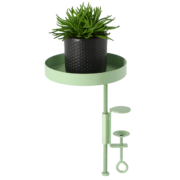 Plateau rebord de fenêtre rond vert S