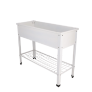 Carré potager métal blanc L