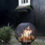 Aged Metal franse vaas hoogte 34cm