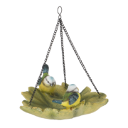 Leaf shaped hanging bird bath