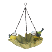 Leaf shaped hanging bird bath