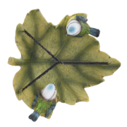 Leaf shaped hanging bird bath