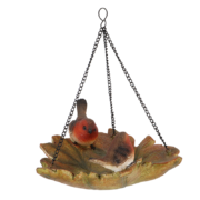 Leaf shaped hanging bird bath