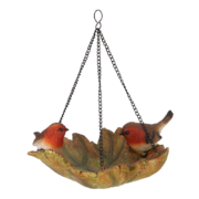 Leaf shaped hanging bird bath