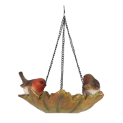Leaf shaped hanging bird bath
