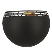 Brasero en métal ajouré noir