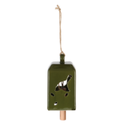 50 shades of green wind chime
