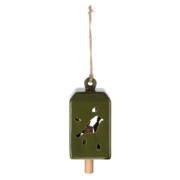 50 shades of green wind chime