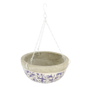 Aged Ceramic Hanging Basket