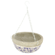 Aged Ceramic Hanging Basket