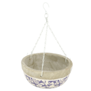 Aged Ceramic Hanging Basket