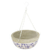 Aged Ceramic Hanging Basket