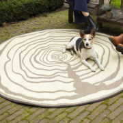 Tapis de jardin rond cernes de croissance