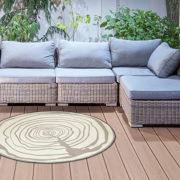 Tapis de jardin rond cernes de croissance