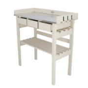 Garden work bench white