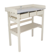 Garden work bench white
