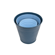50 Blautöne Blumentopfset Zink