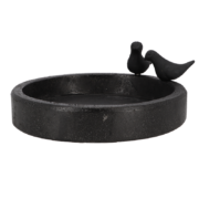 Round terrazzo bird bath
