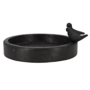 Round terrazzo bird bath
