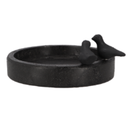 Round terrazzo bird bath