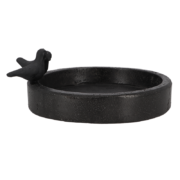Round terrazzo bird bath