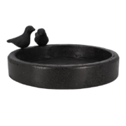 Round terrazzo bird bath