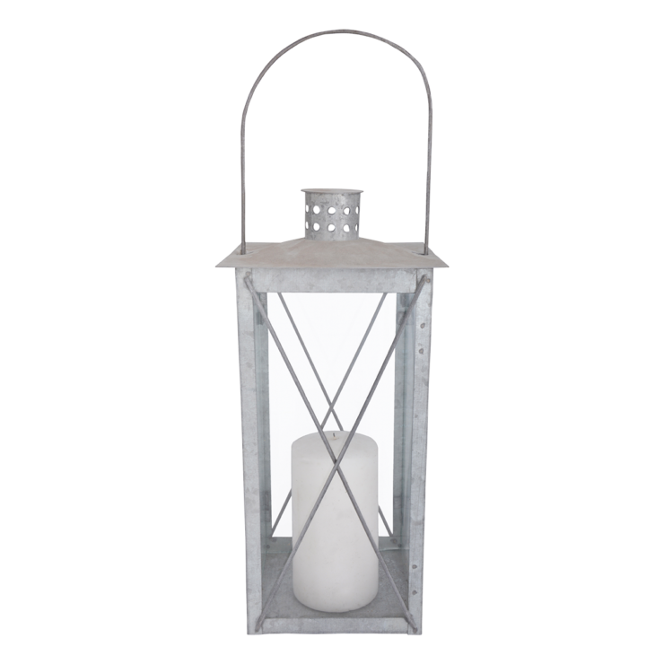 Lanterne classique zinc patiné M