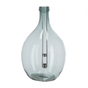 Fles windlicht transparant L