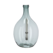 Fles windlicht transparant L