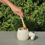 Pot de miel cuillère en bois