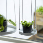 Round window hanging trays S